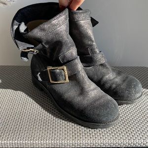 Jimmy Choo Metallic Moto Boot
